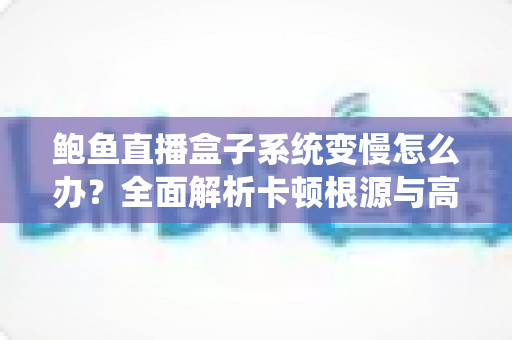 鲍鱼直播盒子系统变慢怎么办？全面解析卡顿根源与高效优化方案，让设备恢复丝滑流畅