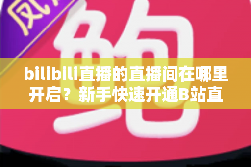 bilibili直播的直播间在哪里开启？新手快速开通B站直播间全流程实用指南