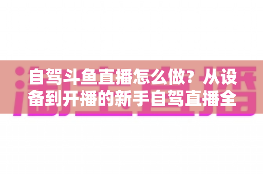 自驾斗鱼直播怎么做？从设备到开播的新手自驾直播全流程实战指南